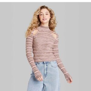 Wild Fable Women's Sweaters
Mock Turtleneck
Fitted Cut Out Pullover Sweater